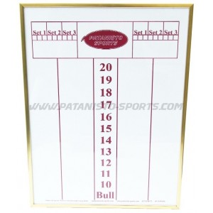 Scorebord 30cmX40cm Glas In PVC Lijst Goud Patanisto Sports *