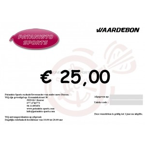 Waardebon &euro; 25,00