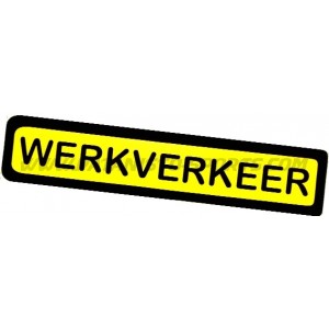 Werkverkeer 32,5cm X 6,7cm