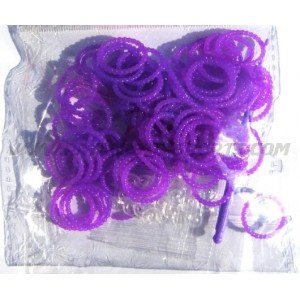 Nopjes Loombands Paars 100 Stuks