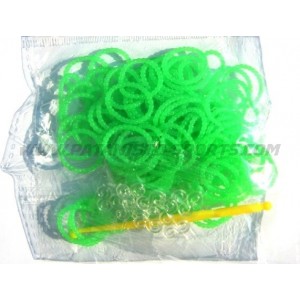 Nopjes Loombands Groen 100 Stuks