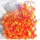 Two Tone Loombands Rood-Geel 200 Stuks