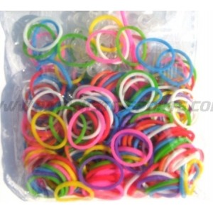 Mix Loombands 200 Stuks Blauw, Geel, Groen, Oranje, Paars, Rood, Roze en Wit