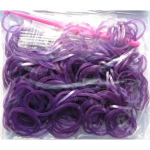 Loombands Jelly Donker Paars 200 Stuks