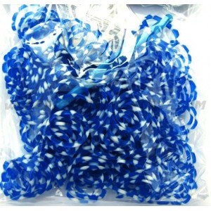 Zebra Loombands Jelly Blauw-Wit 200 Stuks