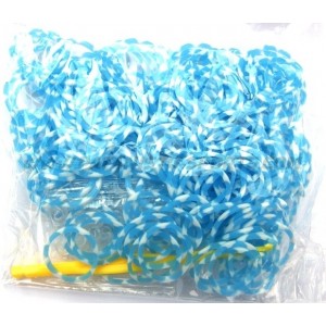 Zebra Loombands Jelly Licht Blauw-Wit 200 Stuks