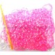 Zebra Loombands Jelly Roze-Wit 200 Stuks