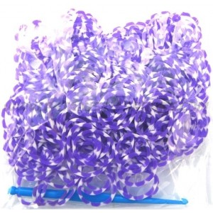 Zebra Loombands Paars-Wit 200 Stuks