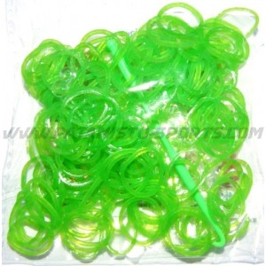 Glitter Loombands Jelly Groen 200 Stuks