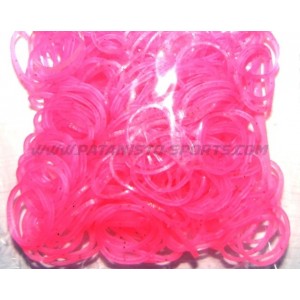 Glitter Loombands Jelly Roze 300 Stuks