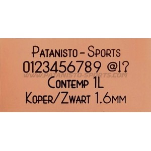 Metallic Plus Geborsteld Koper (Brons) - Zwart 1,6mm dik