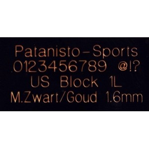 Zwart Mat - Goud 1,6mm dik