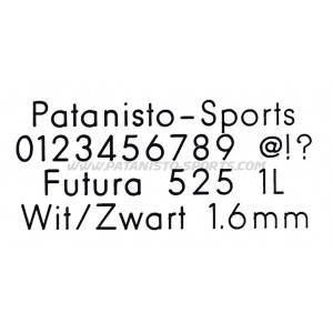 Wit - Zwart 1,6mm dik